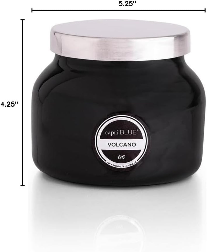 Luxury Capri Black Volcano Tropical Fruit Sugared Candle