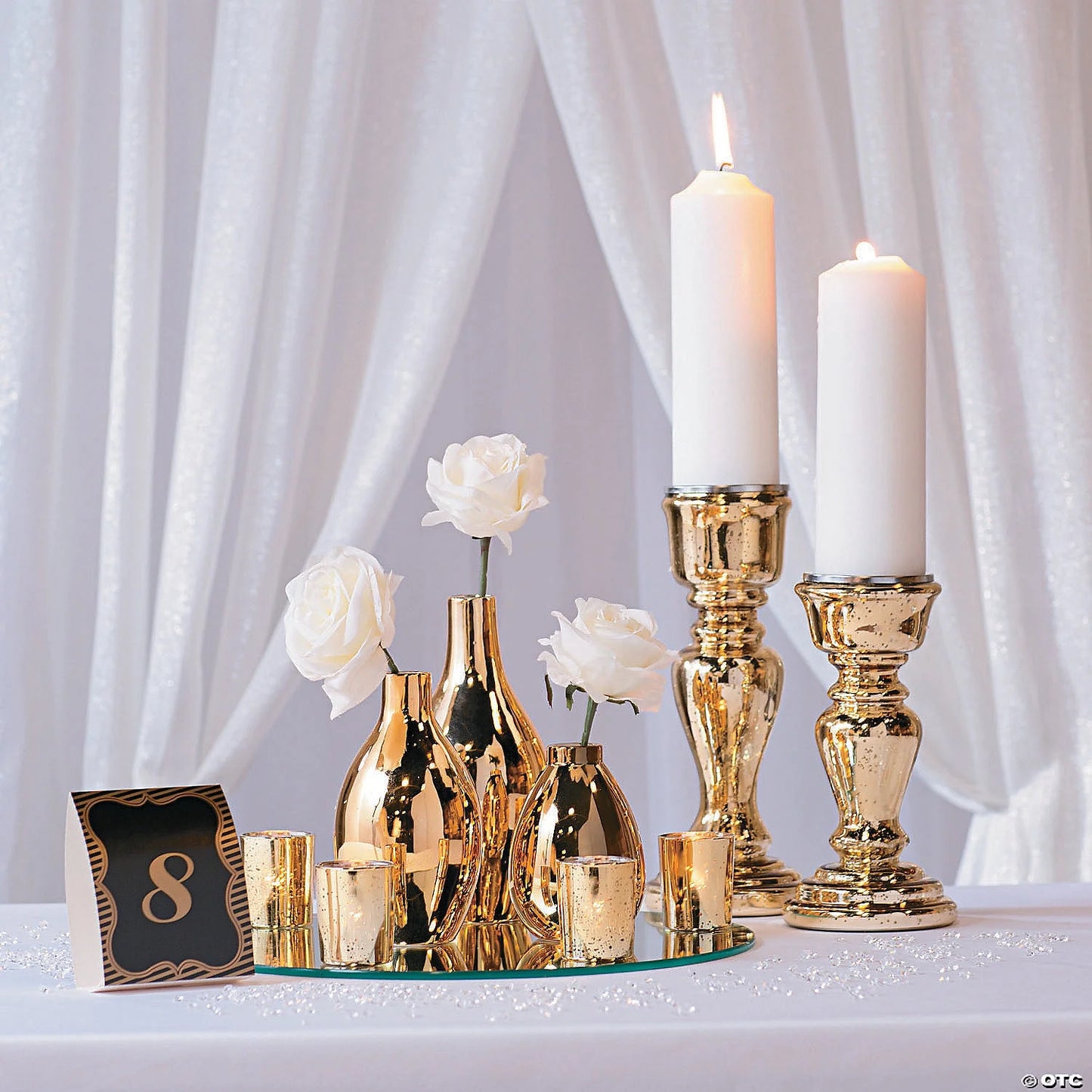 Glam Gold Metallic Vases - Set of 3