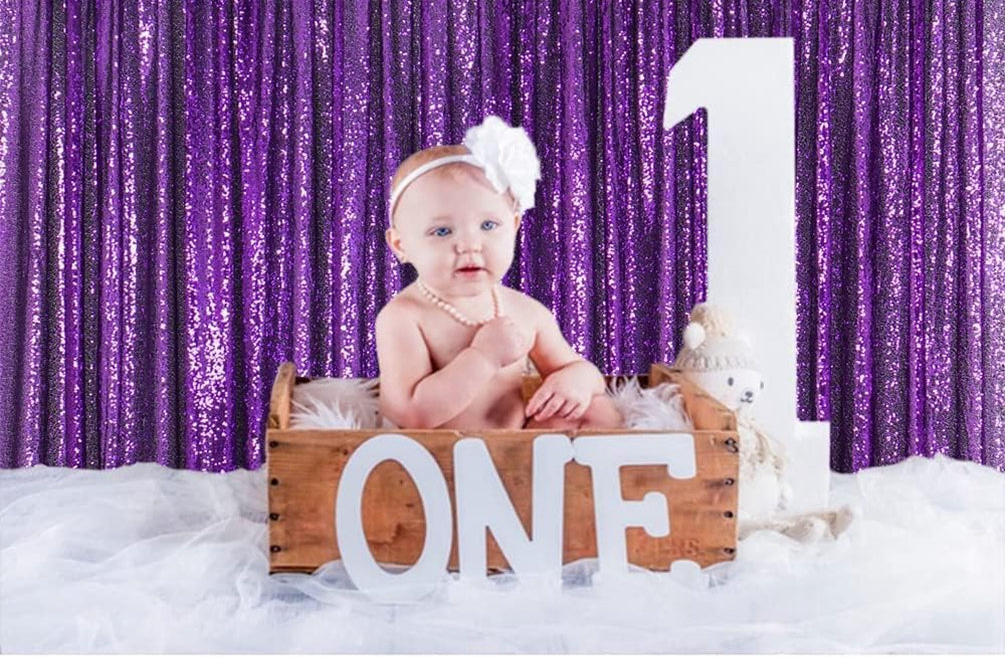 Purple Sequin Backdrop - 1