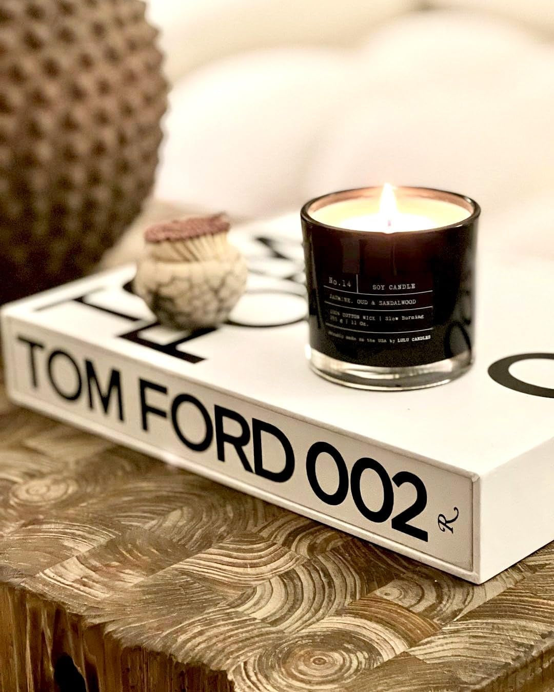 Luxury Jasmine Oud Sandalwood Scented Vegan Soy Candle