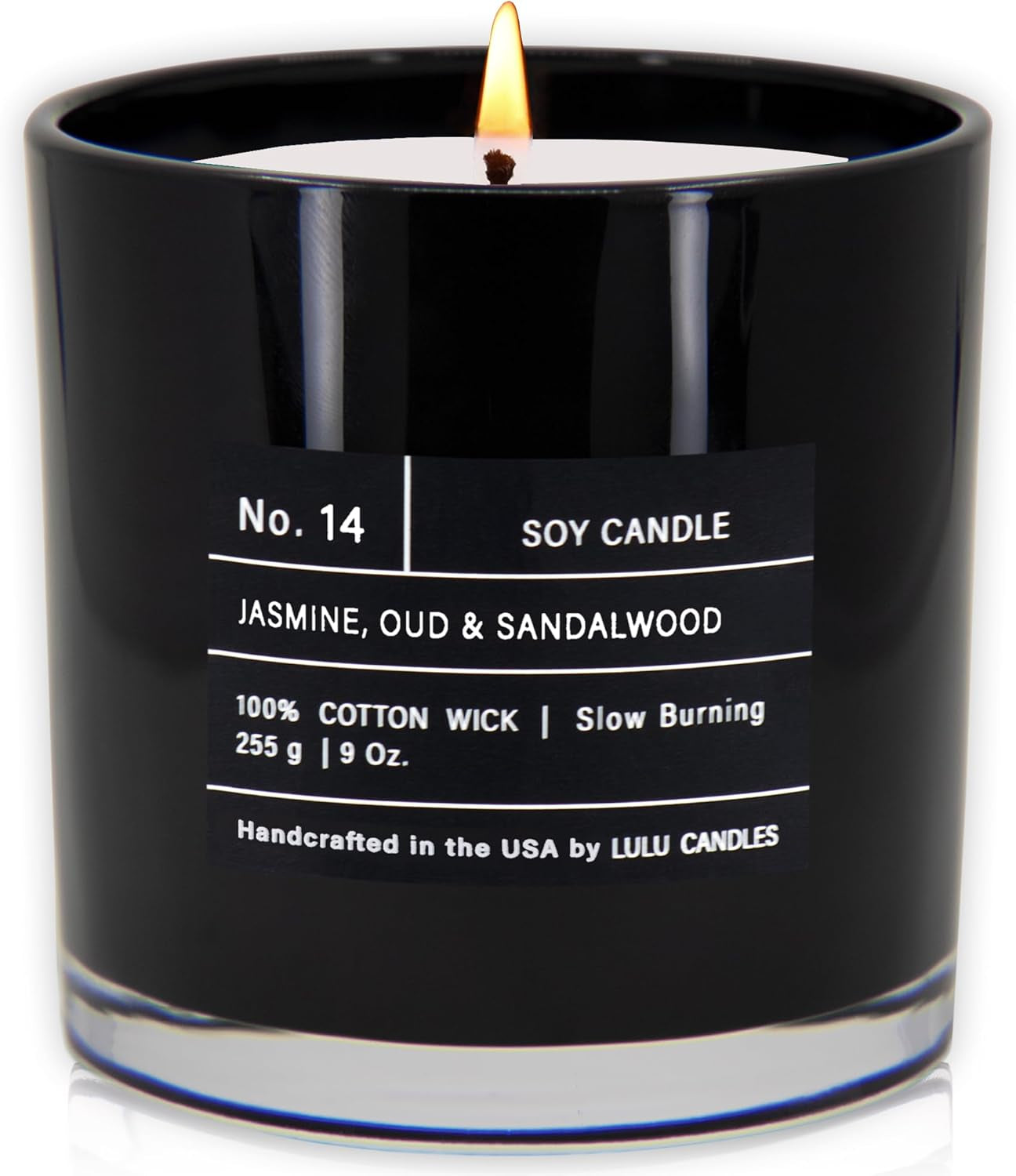 Luxury Jasmine Oud Sandalwood Scented Vegan Soy Candle