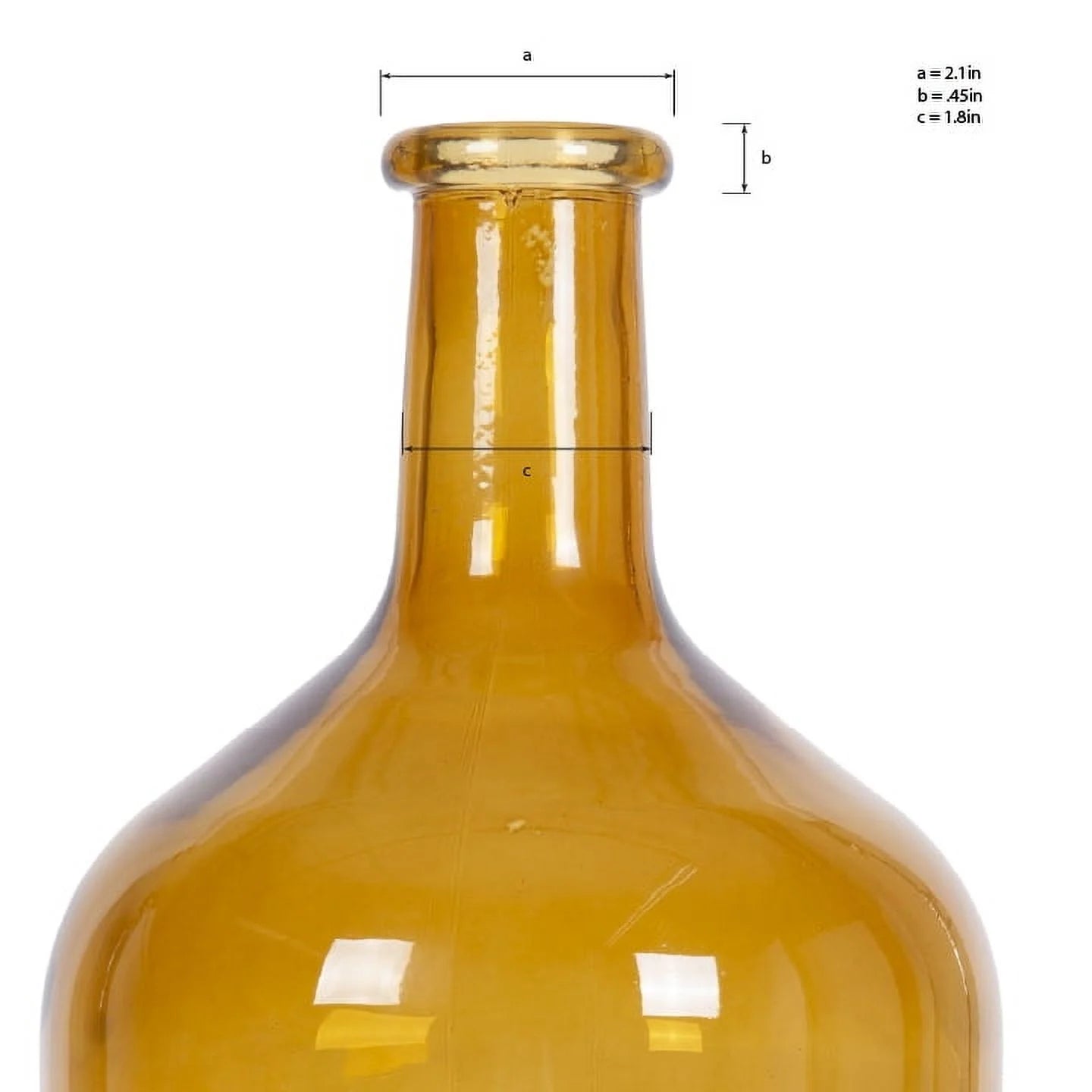 Amber Glass Vases - Set of 2