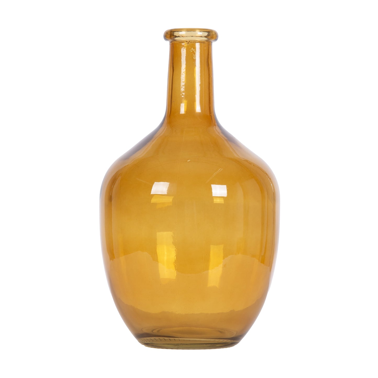 Amber Glass Vases - Set of 2
