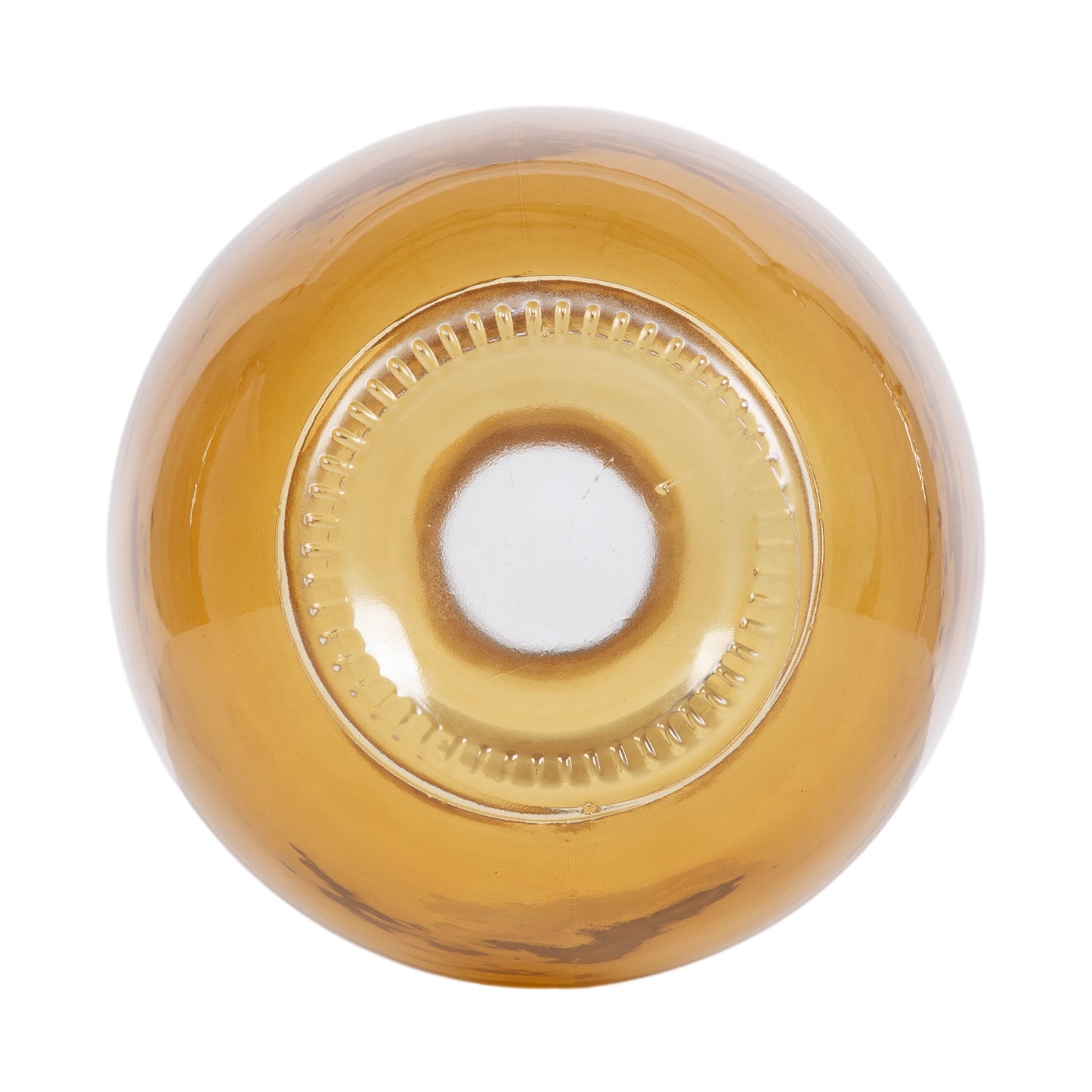 Amber Glass Vases - Set of 2