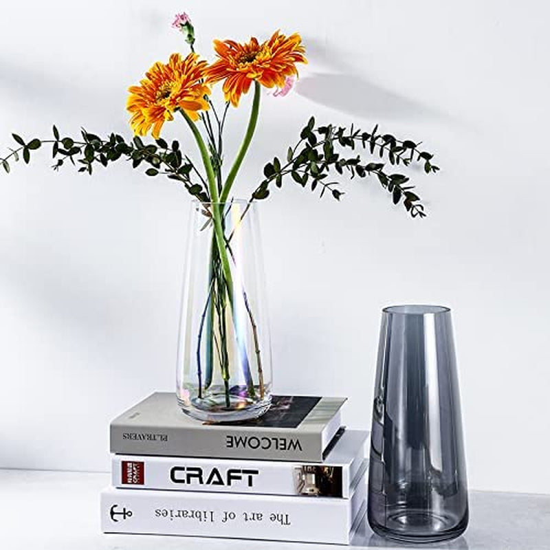 Luxury Polished Iridescent Glass Vase