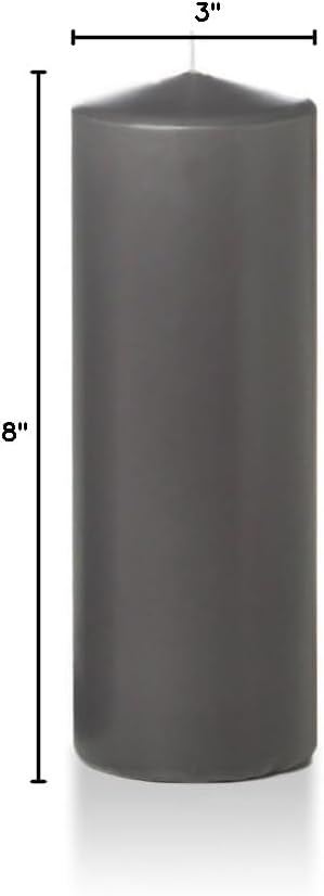 Luxury Gray Pillar Candles - 3 Pack 