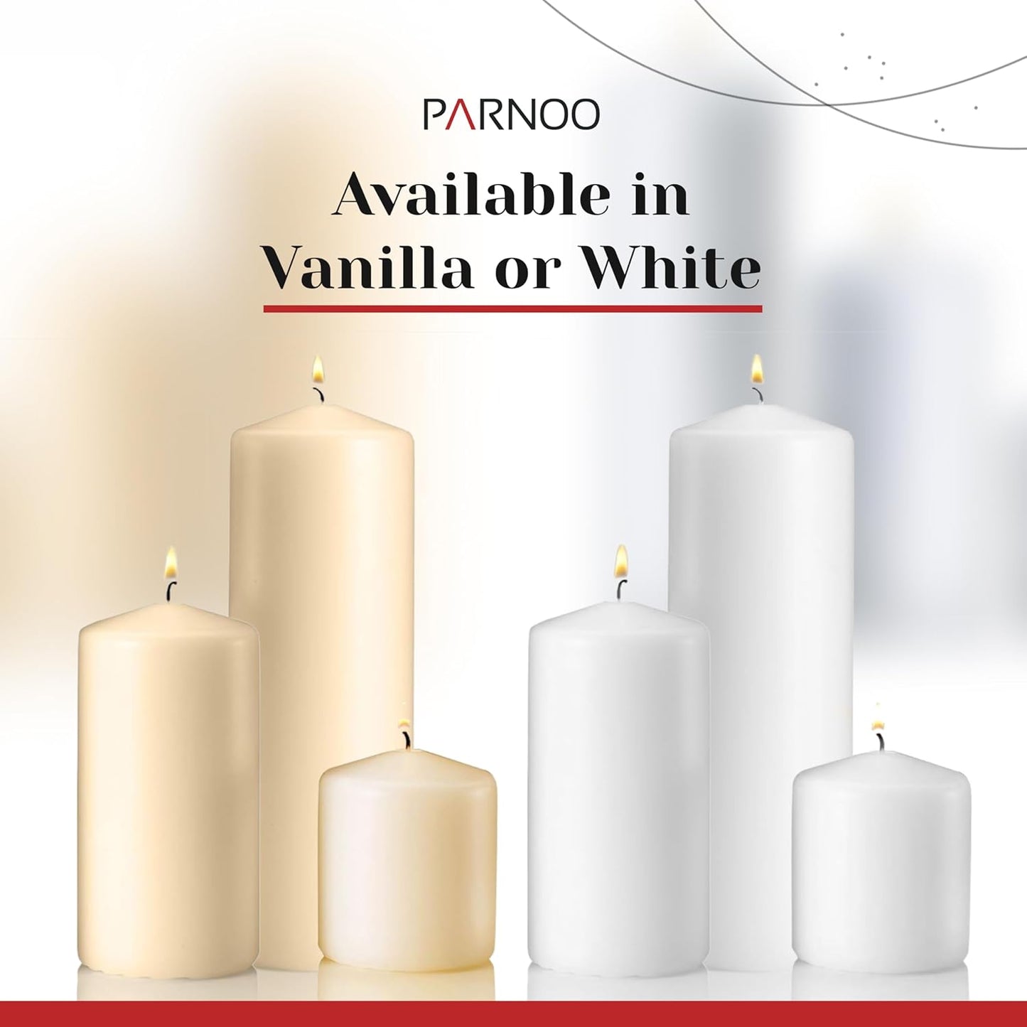 Luxury Ivory Pillar Candles -Set of 3 