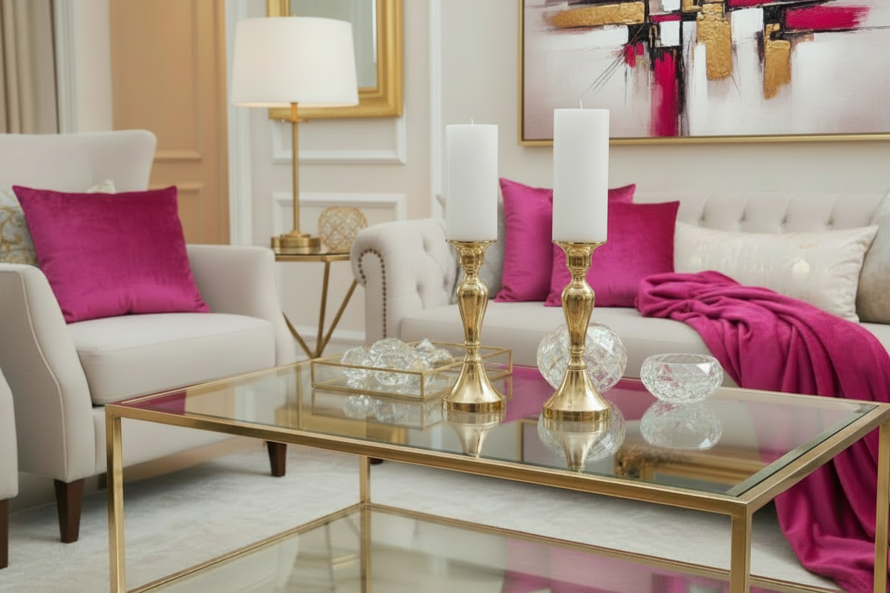 Luxury Smooth White Pillar Candles - Set of 3