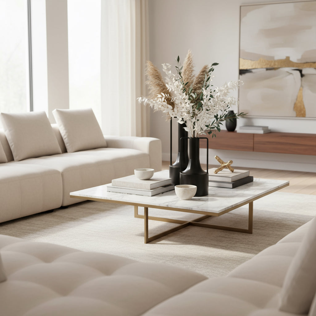 Modern Black Metal Vases - Set of 2