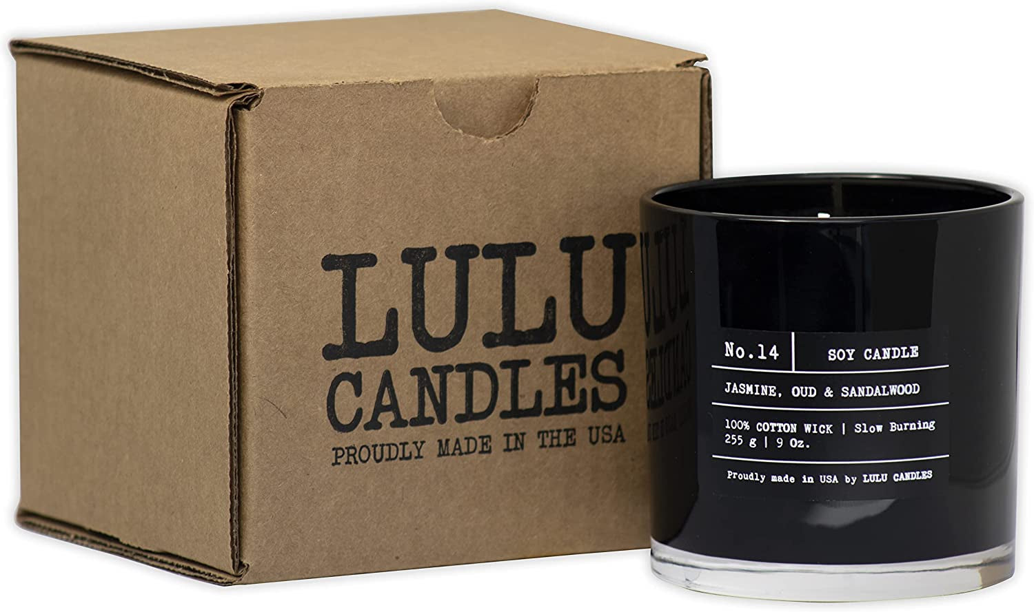  Luxury Jasmine Oud Sandalwood Scented Vegan Soy Candle 