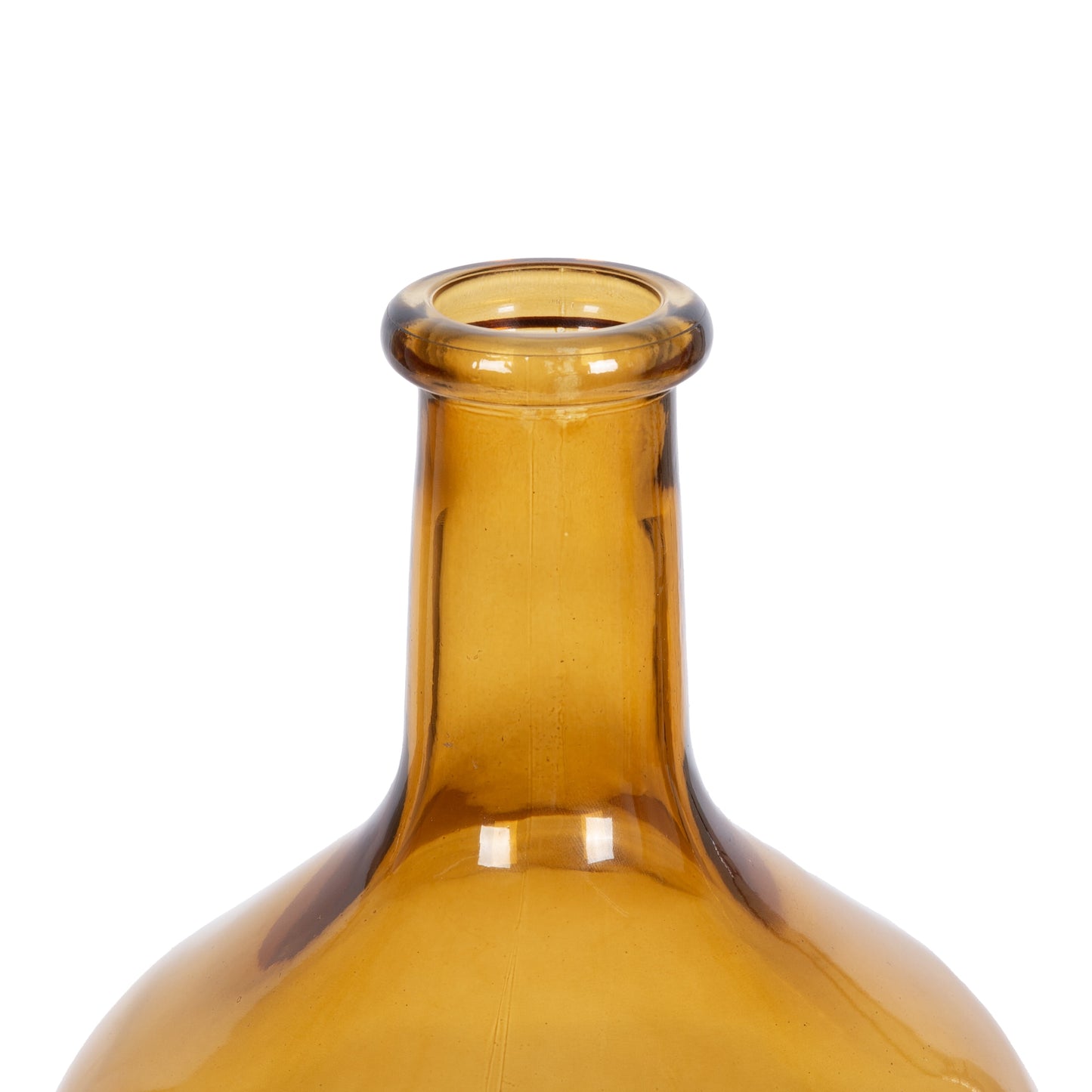 Amber Glass Vases - Set of 2