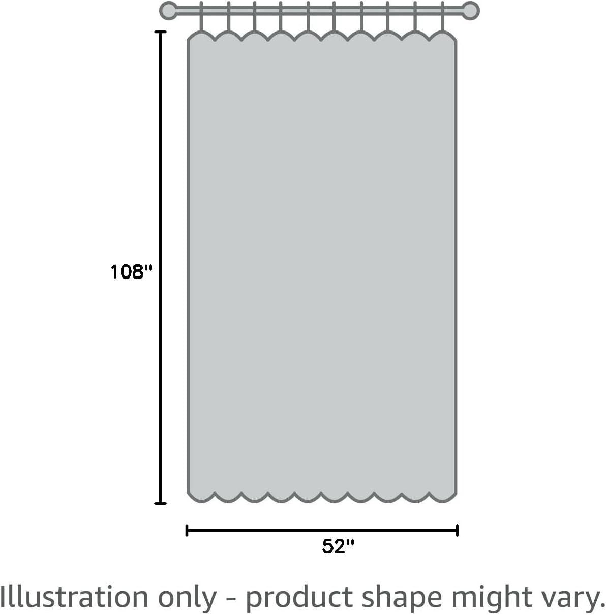 Dark Grey Velvet Curtains - 2 Panels (W52 X L108 Inch)
