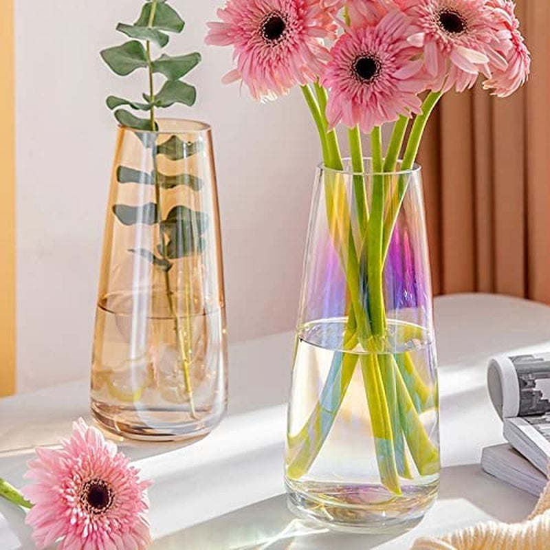 Luxury Polished Iridescent Glass Vase