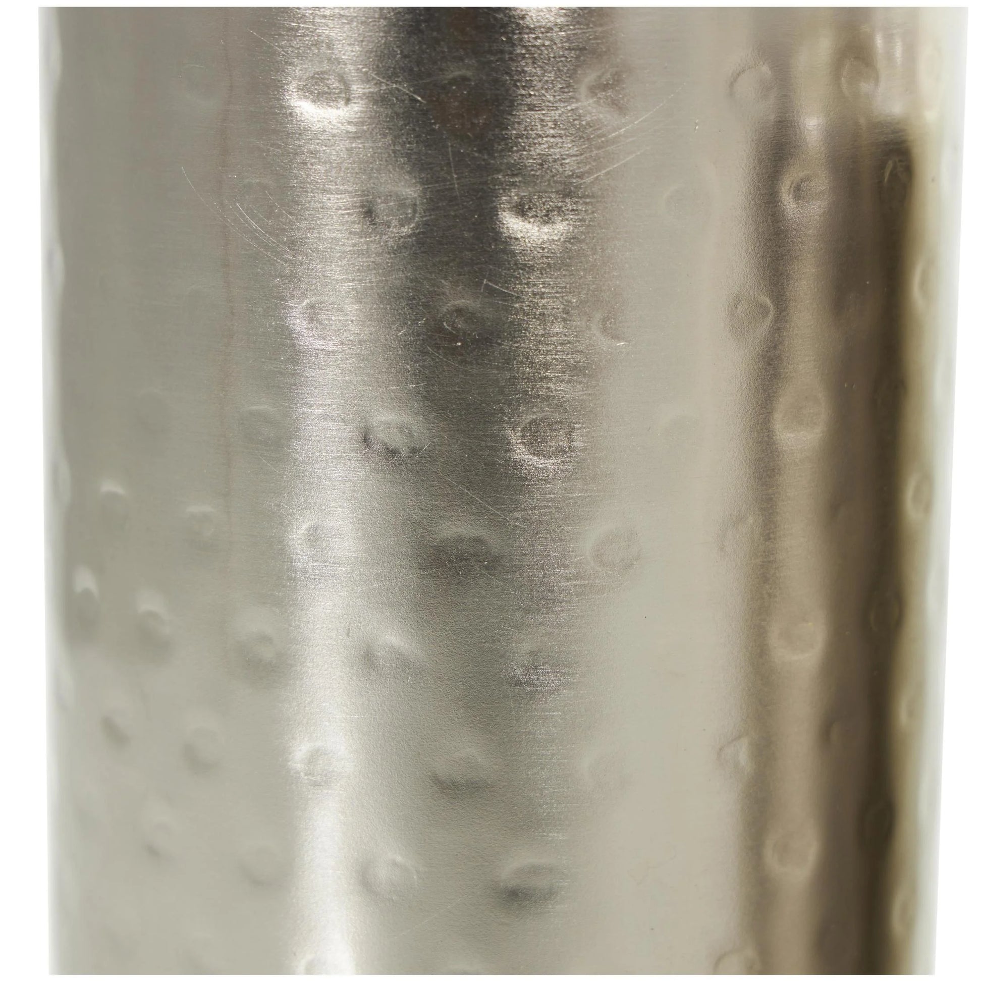 Silver Metal Pillar Candle Holder - Set of 3