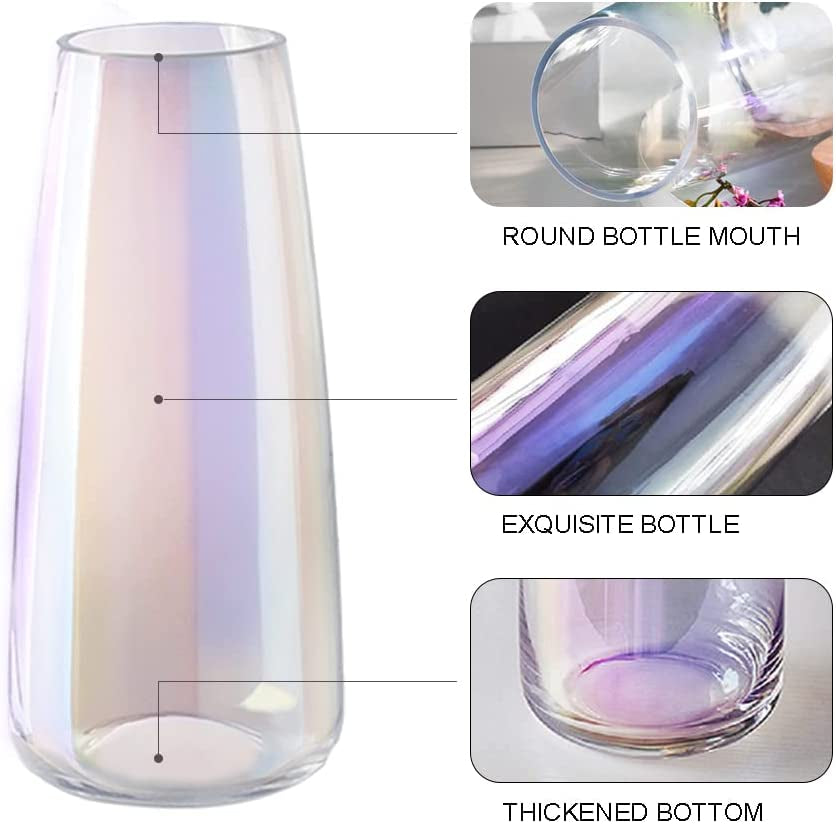 Luxury Polished Iridescent Glass Vase