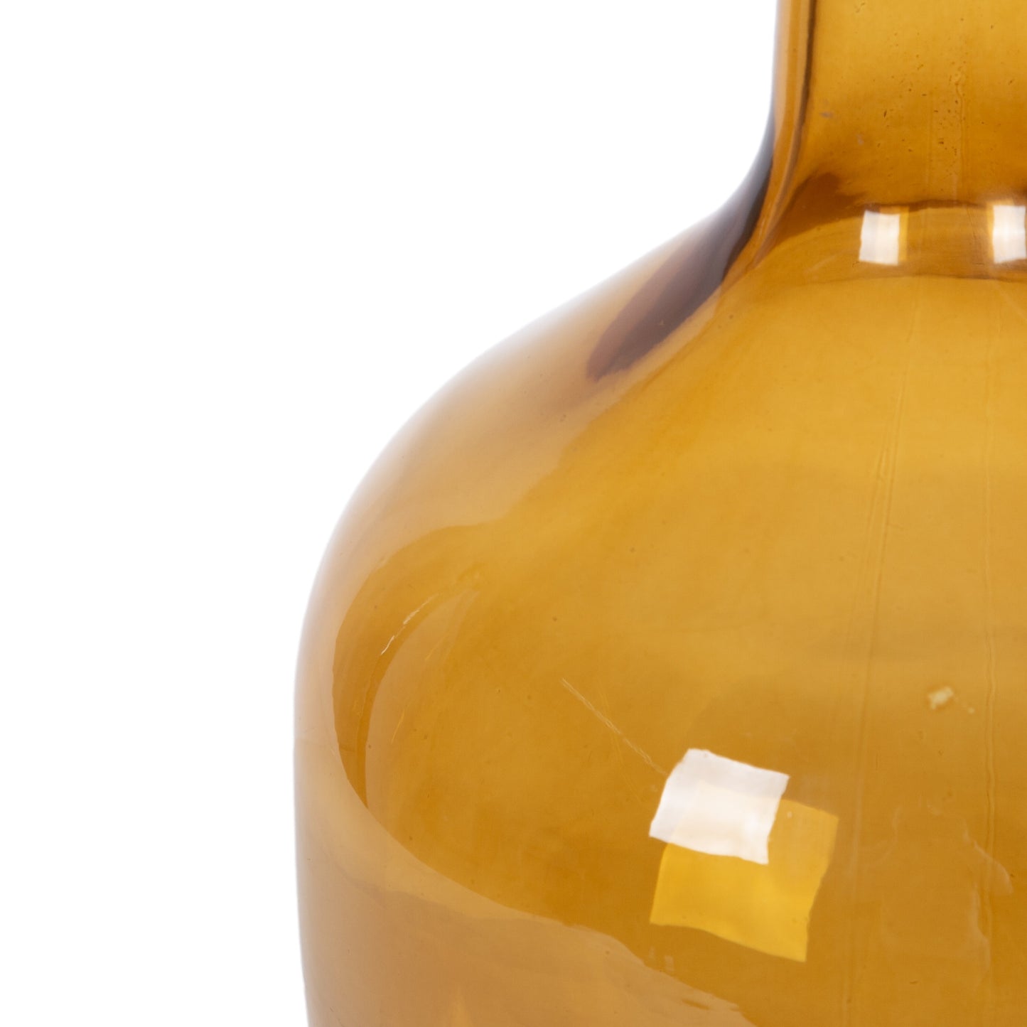 Amber Glass Vases - Set of 2