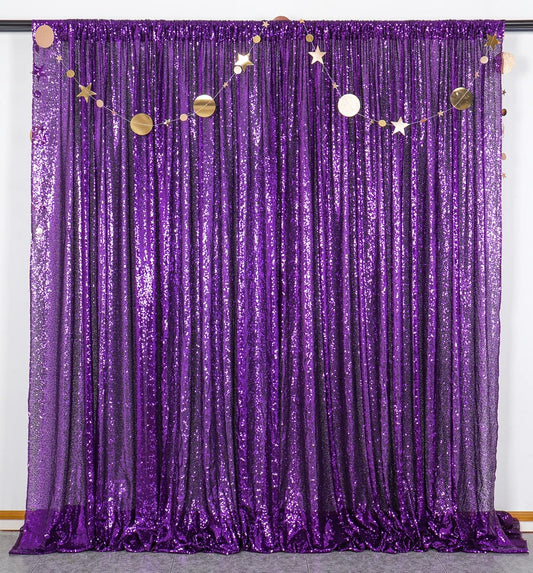 Purple Sequin Backdrop - 8ft by 8ft