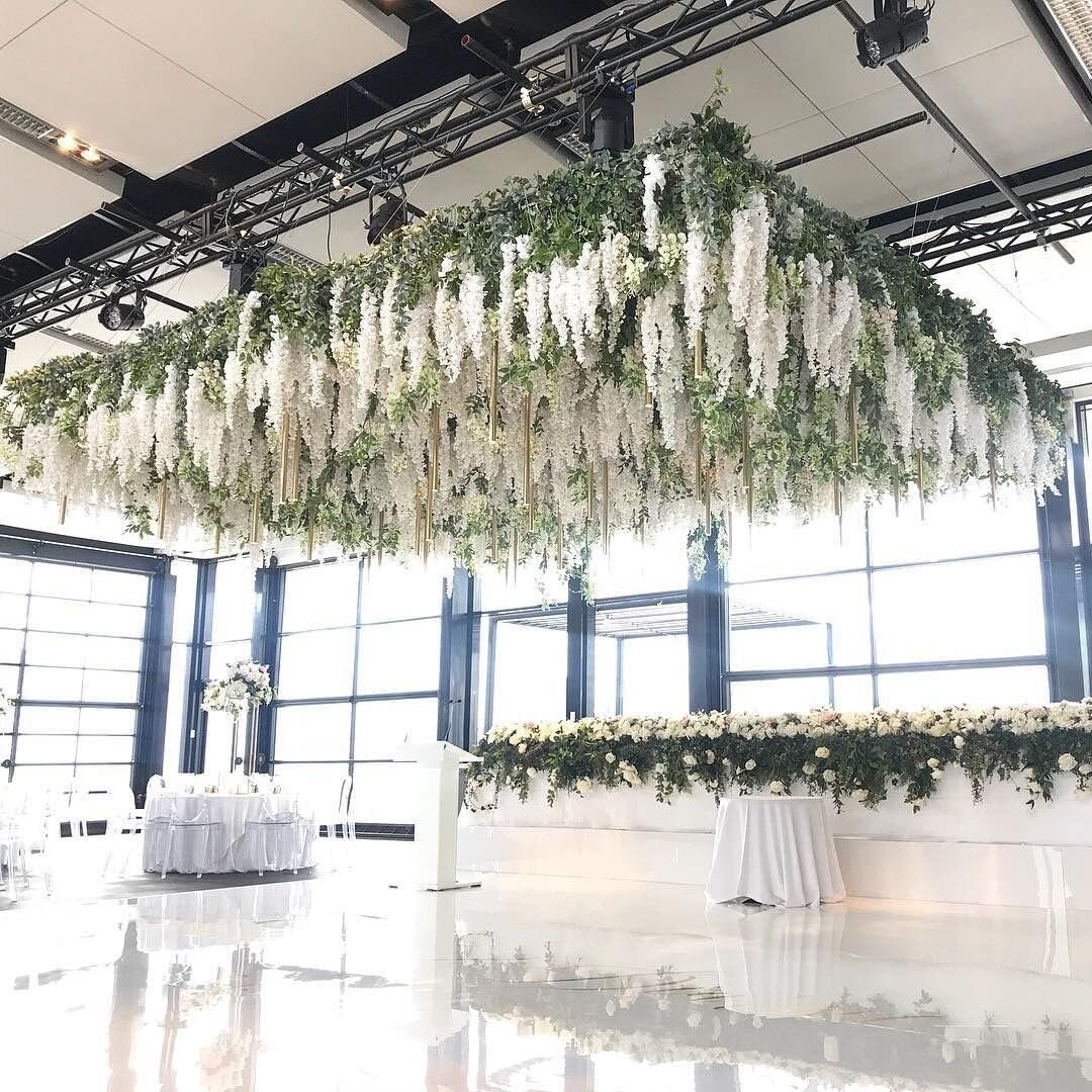  White Wisteria Vine Rattan Hanging - 24 Pack