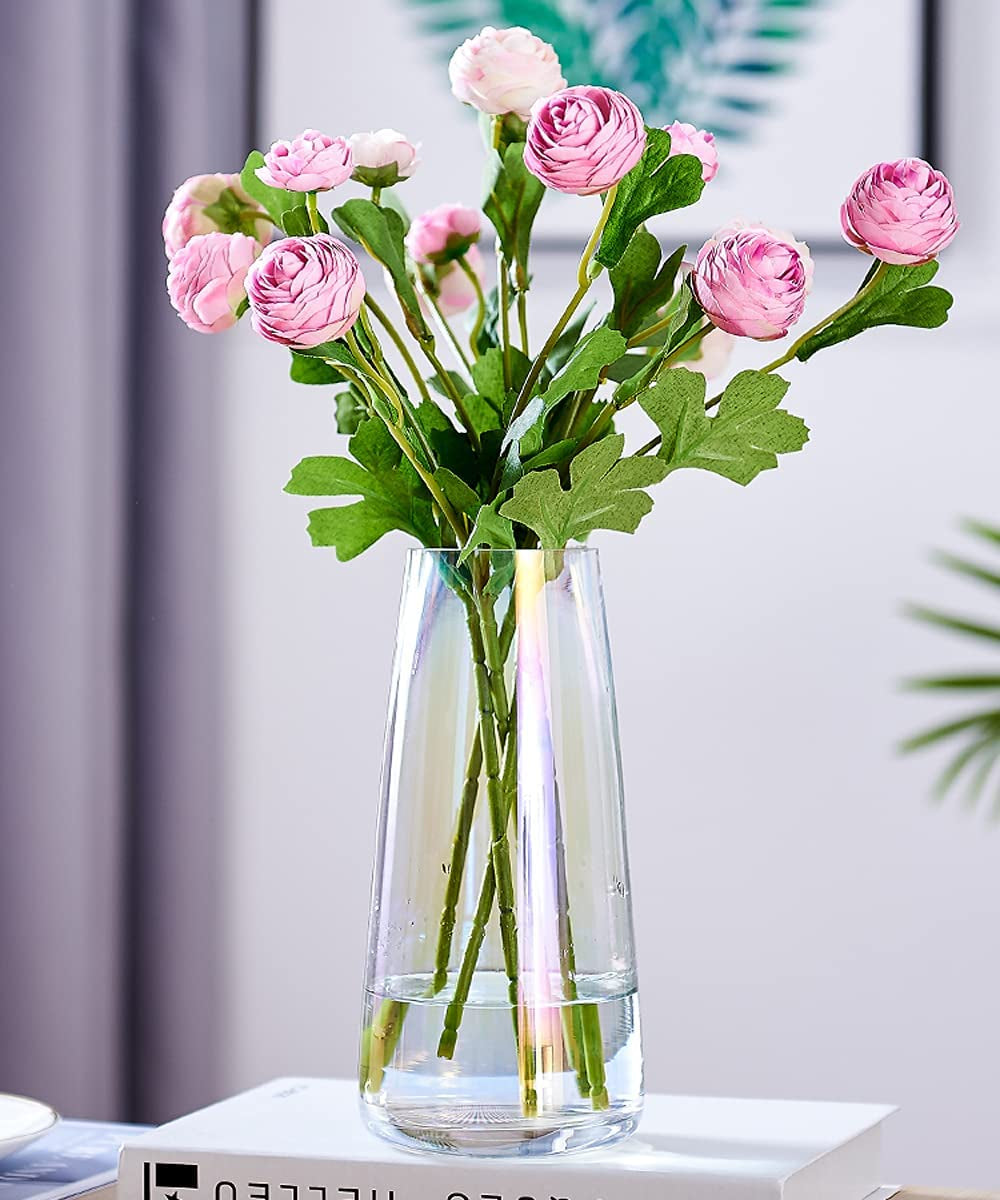 Luxury Polished Iridescent Glass Vase