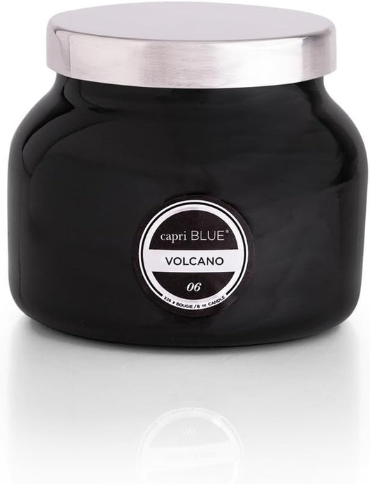 Luxury Capri Black Volcano Tropical Fruit Sugared Candle 