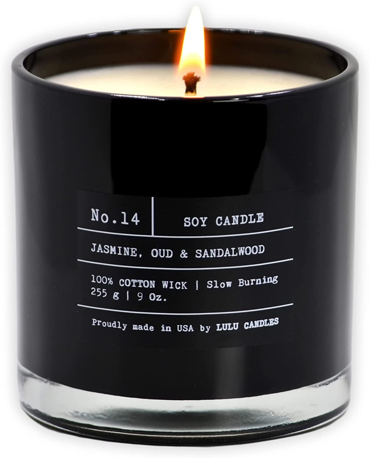  Luxury Jasmine Oud Sandalwood Scented Vegan Soy Candle 