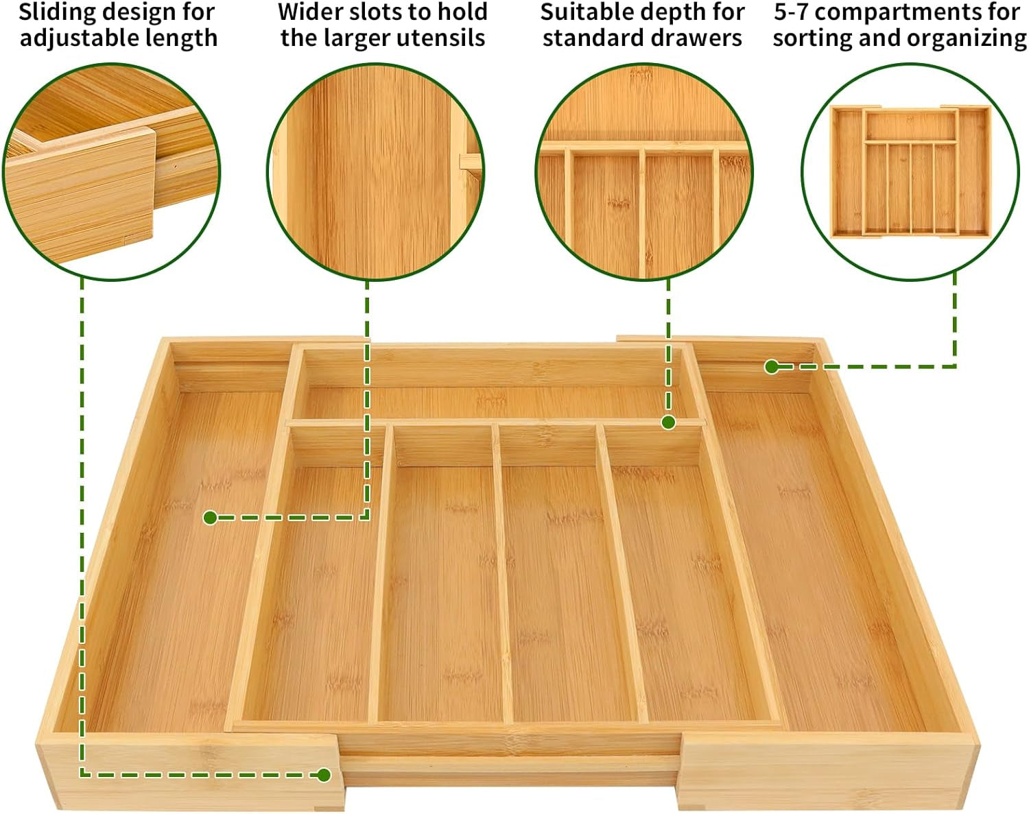 Bamboo Cutlery Tray 