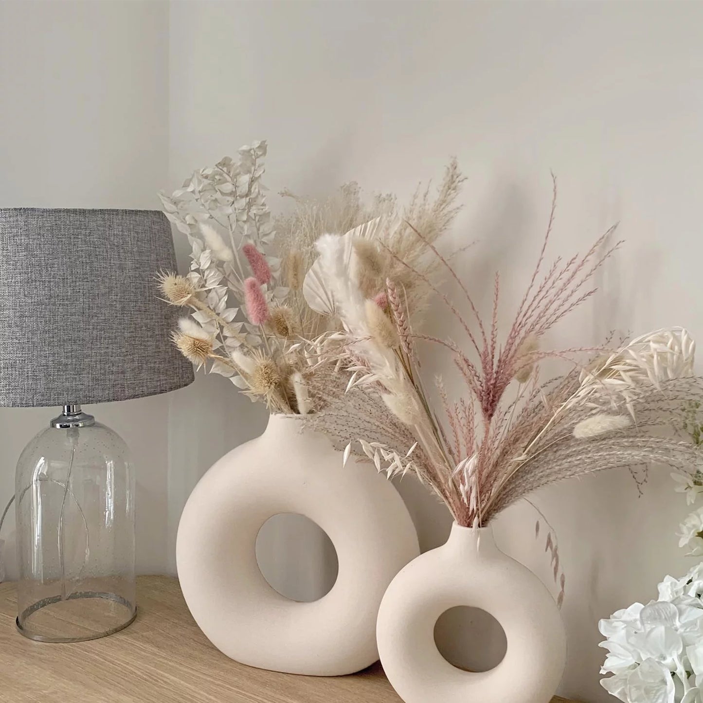 Modern Donut Ceramic Vases - Set of 2