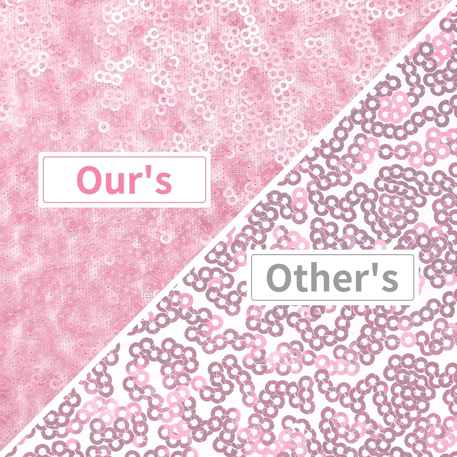 Pink Sequin Backdrop Curtains - 2 Panels