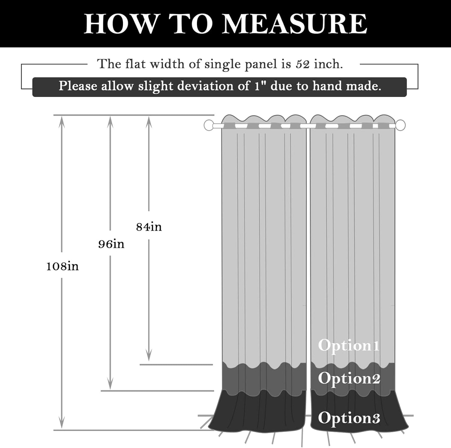 Black Velvet Blackout Curtains - 2 Panels 52 X 108 Inches